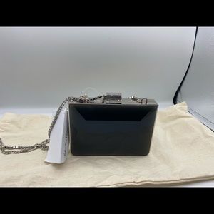 Ferragamo miniaudiere Dolly black and silver